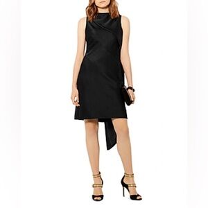 Karen Millen Asymmetric Draped Shift Dress In Pink